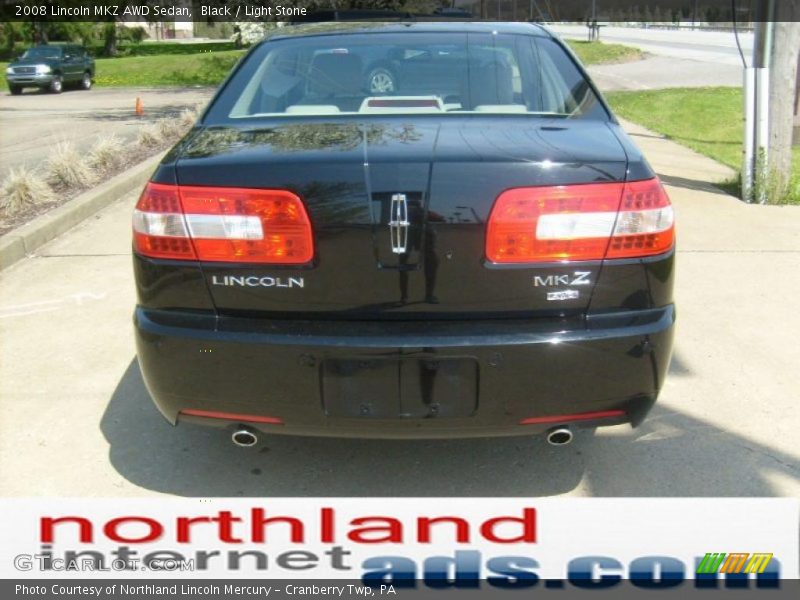 Black / Light Stone 2008 Lincoln MKZ AWD Sedan