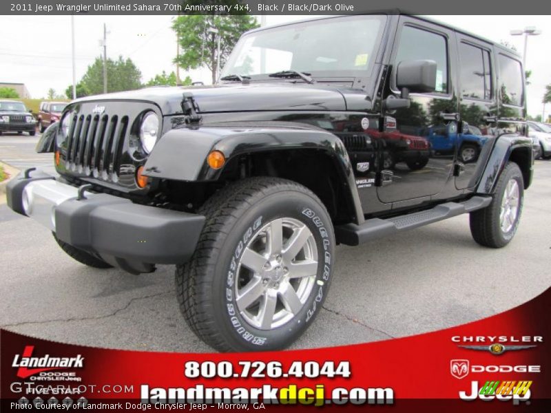 Black / Black/Dark Olive 2011 Jeep Wrangler Unlimited Sahara 70th Anniversary 4x4