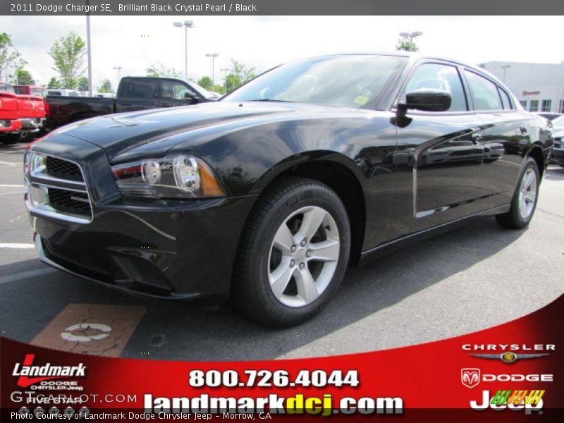 Brilliant Black Crystal Pearl / Black 2011 Dodge Charger SE