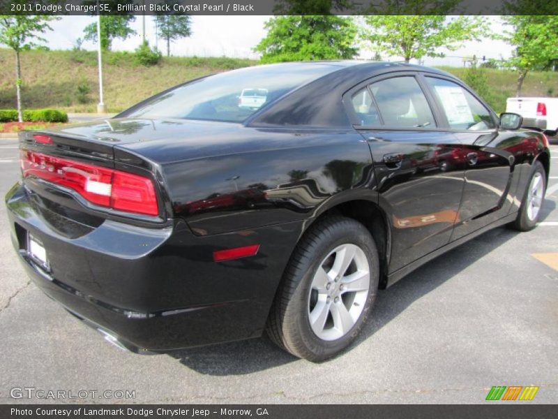 Brilliant Black Crystal Pearl / Black 2011 Dodge Charger SE