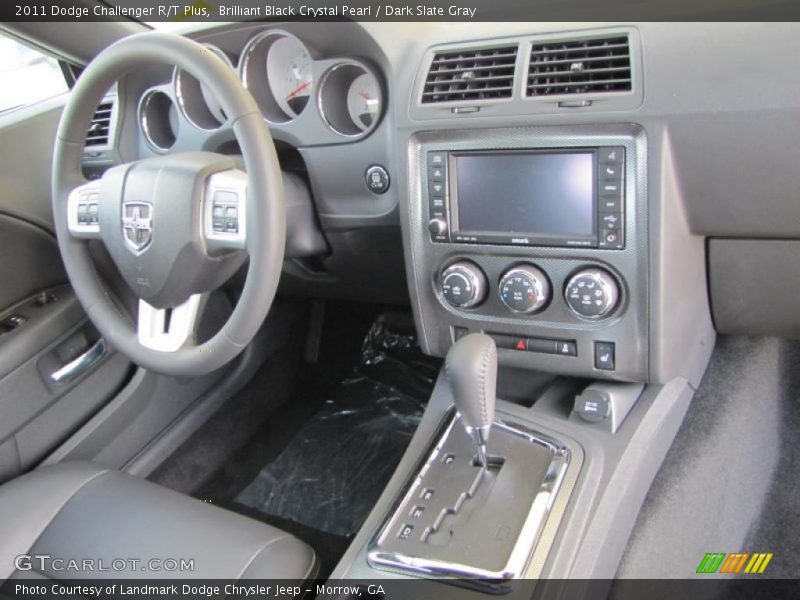 Brilliant Black Crystal Pearl / Dark Slate Gray 2011 Dodge Challenger R/T Plus