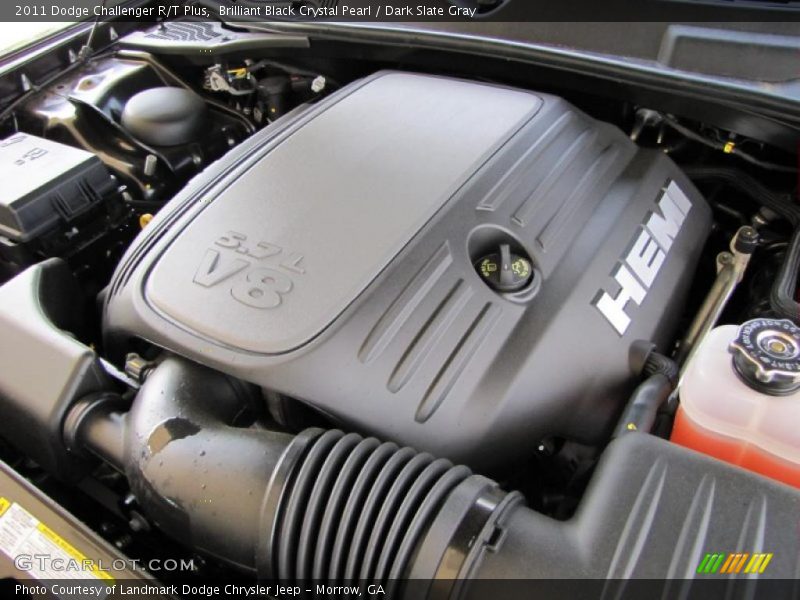 Brilliant Black Crystal Pearl / Dark Slate Gray 2011 Dodge Challenger R/T Plus