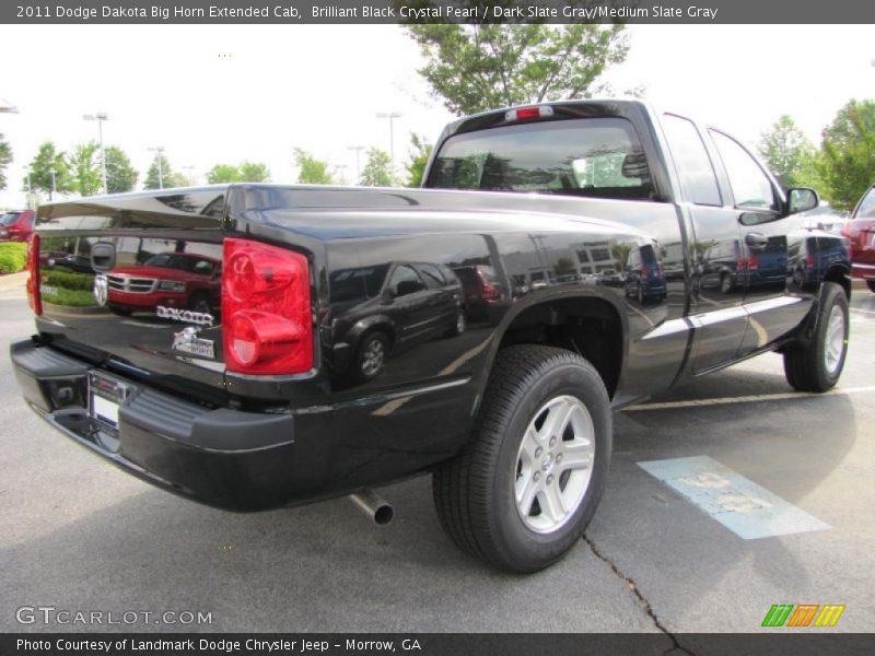 Brilliant Black Crystal Pearl / Dark Slate Gray/Medium Slate Gray 2011 Dodge Dakota Big Horn Extended Cab