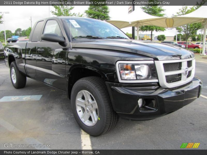 Brilliant Black Crystal Pearl / Dark Slate Gray/Medium Slate Gray 2011 Dodge Dakota Big Horn Extended Cab