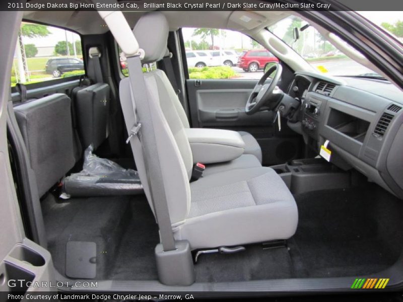 Brilliant Black Crystal Pearl / Dark Slate Gray/Medium Slate Gray 2011 Dodge Dakota Big Horn Extended Cab