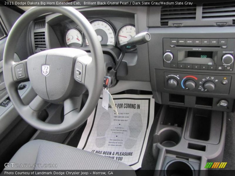 Brilliant Black Crystal Pearl / Dark Slate Gray/Medium Slate Gray 2011 Dodge Dakota Big Horn Extended Cab
