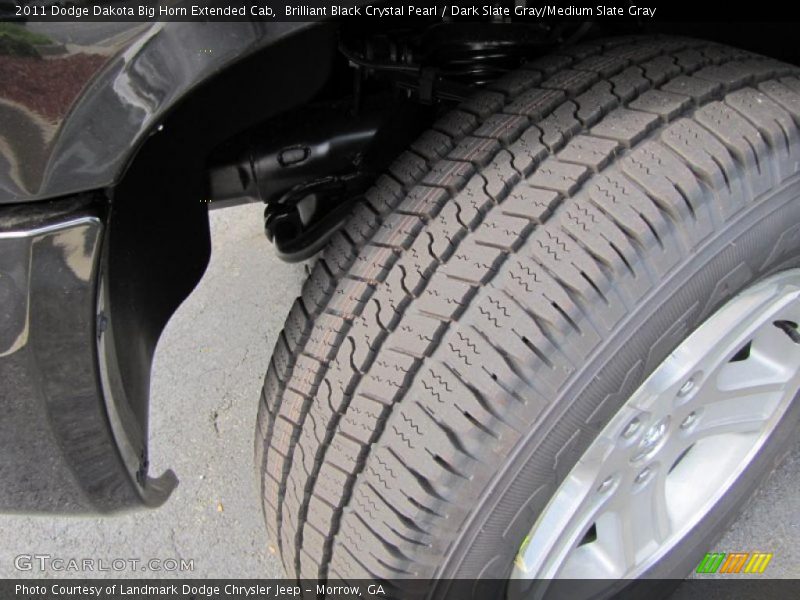 Brilliant Black Crystal Pearl / Dark Slate Gray/Medium Slate Gray 2011 Dodge Dakota Big Horn Extended Cab