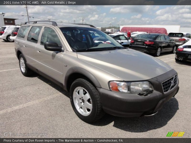 Ash Gold Metallic / Beige 2001 Volvo V70 XC AWD