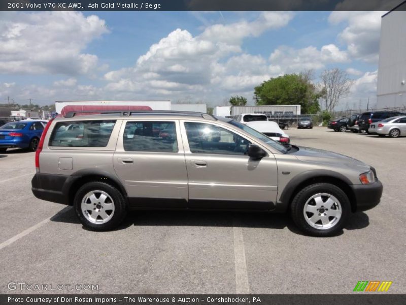 Ash Gold Metallic / Beige 2001 Volvo V70 XC AWD
