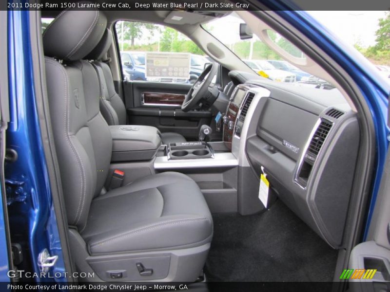 Deep Water Blue Pearl / Dark Slate Gray 2011 Dodge Ram 1500 Laramie Crew Cab