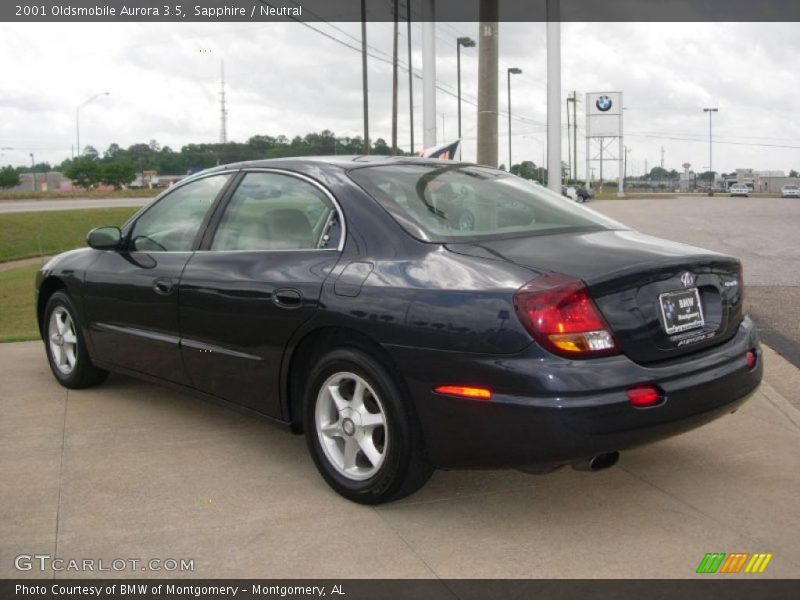 Sapphire / Neutral 2001 Oldsmobile Aurora 3.5