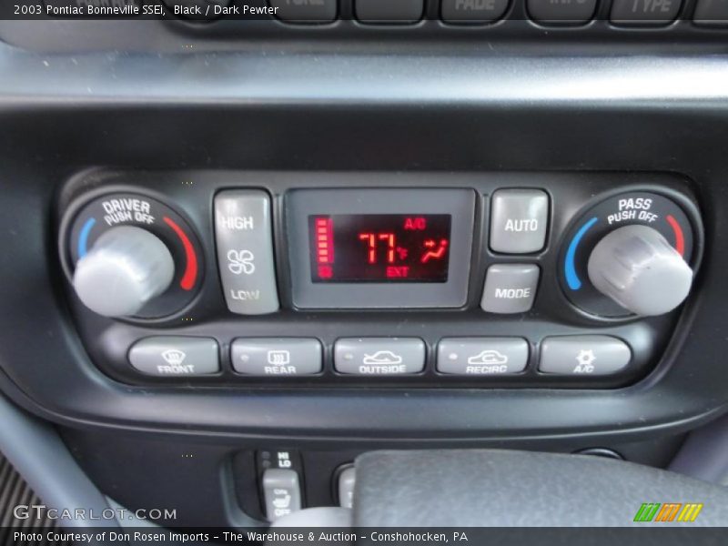 Controls of 2003 Bonneville SSEi
