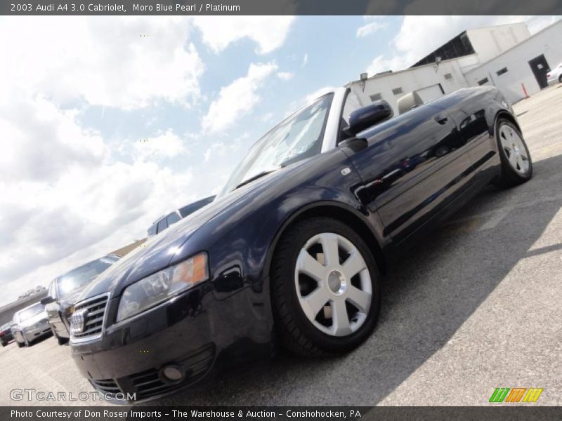 Moro Blue Pearl / Platinum 2003 Audi A4 3.0 Cabriolet