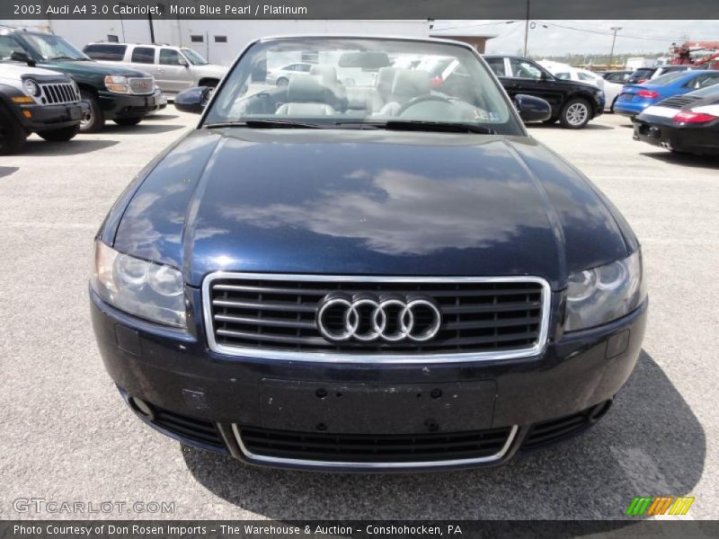 Moro Blue Pearl / Platinum 2003 Audi A4 3.0 Cabriolet