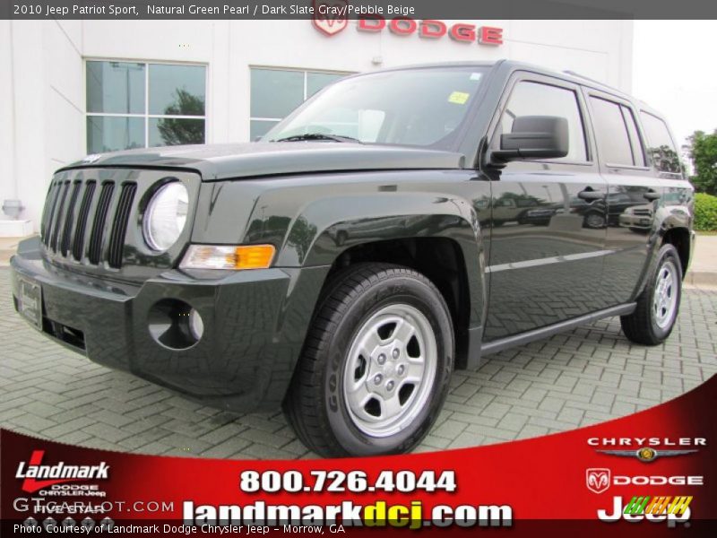 Natural Green Pearl / Dark Slate Gray/Pebble Beige 2010 Jeep Patriot Sport