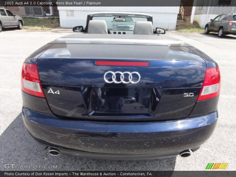 Moro Blue Pearl / Platinum 2003 Audi A4 3.0 Cabriolet