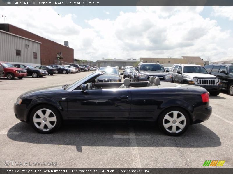 Moro Blue Pearl / Platinum 2003 Audi A4 3.0 Cabriolet