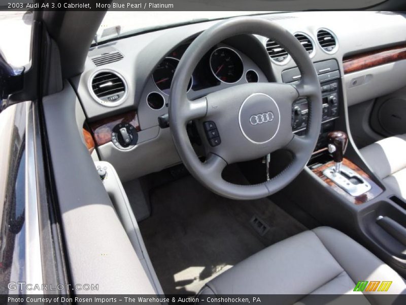 Moro Blue Pearl / Platinum 2003 Audi A4 3.0 Cabriolet