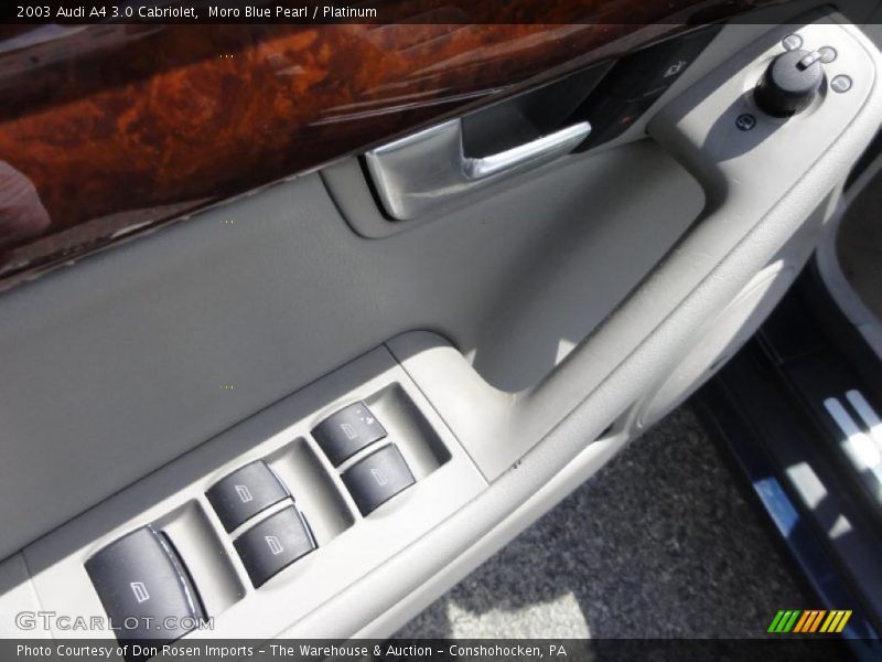 Moro Blue Pearl / Platinum 2003 Audi A4 3.0 Cabriolet