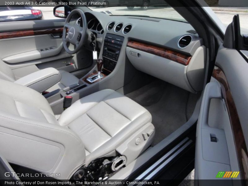 Moro Blue Pearl / Platinum 2003 Audi A4 3.0 Cabriolet