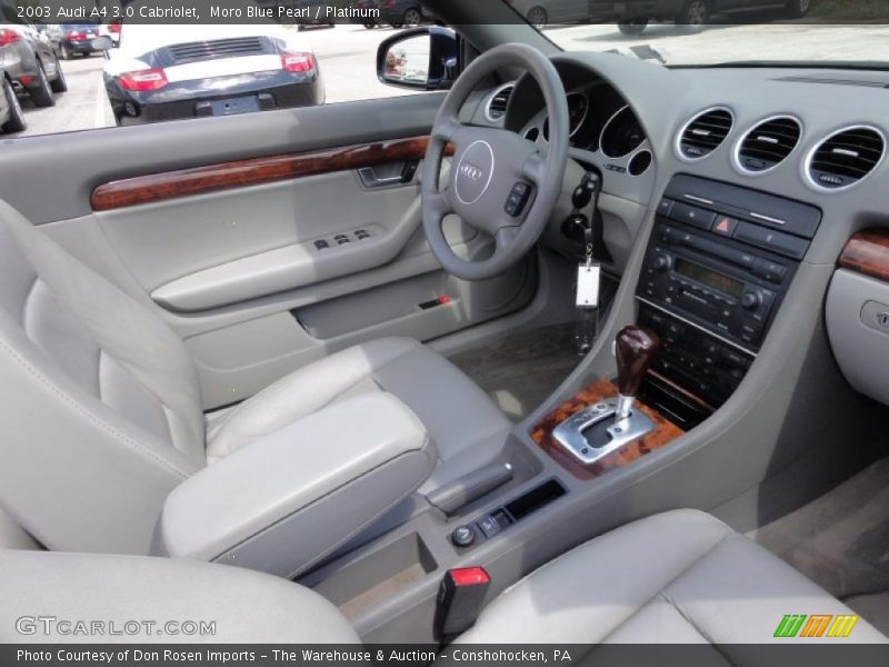 Moro Blue Pearl / Platinum 2003 Audi A4 3.0 Cabriolet