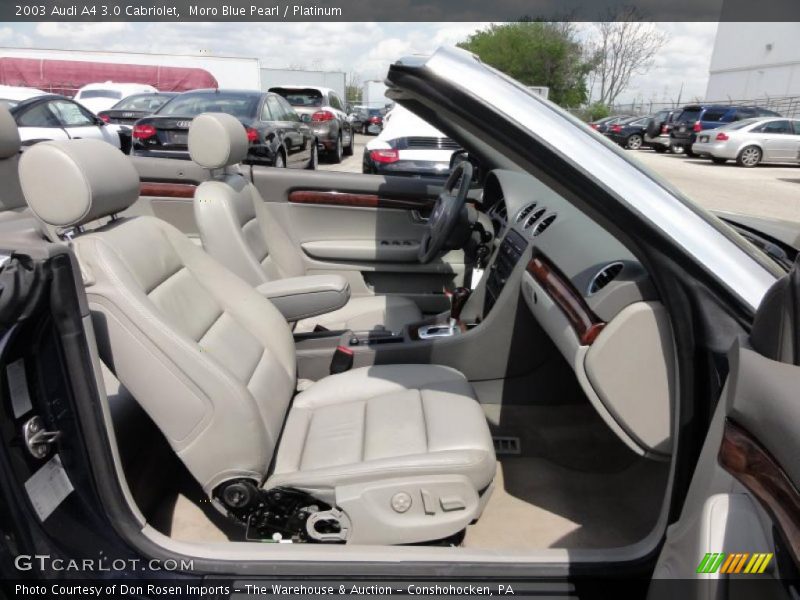 Moro Blue Pearl / Platinum 2003 Audi A4 3.0 Cabriolet