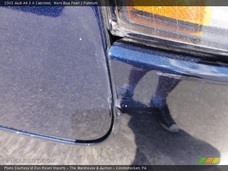 Moro Blue Pearl / Platinum 2003 Audi A4 3.0 Cabriolet