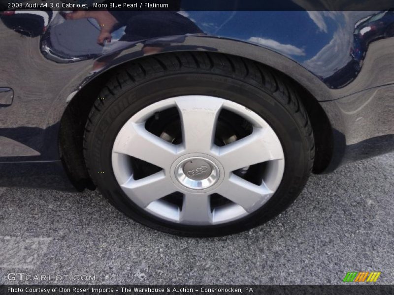 Moro Blue Pearl / Platinum 2003 Audi A4 3.0 Cabriolet