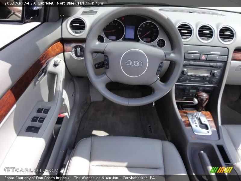 Moro Blue Pearl / Platinum 2003 Audi A4 3.0 Cabriolet