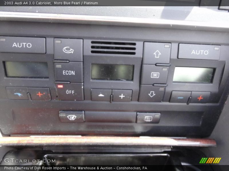 Controls of 2003 A4 3.0 Cabriolet