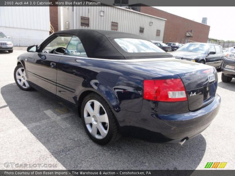 Moro Blue Pearl / Platinum 2003 Audi A4 3.0 Cabriolet