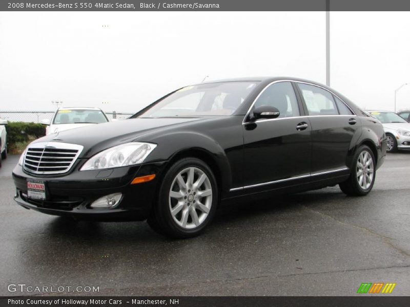 Black / Cashmere/Savanna 2008 Mercedes-Benz S 550 4Matic Sedan