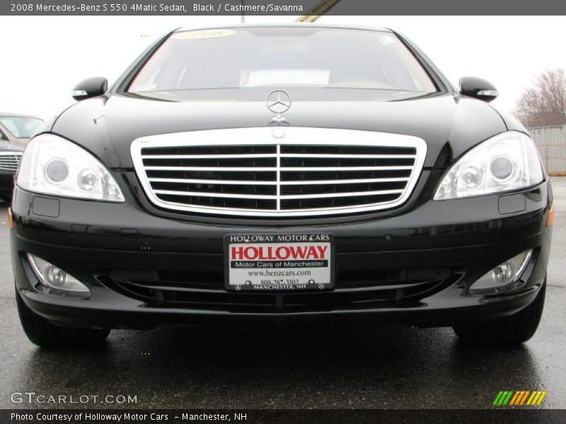 Black / Cashmere/Savanna 2008 Mercedes-Benz S 550 4Matic Sedan