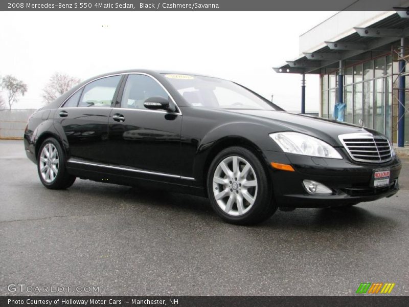 Black / Cashmere/Savanna 2008 Mercedes-Benz S 550 4Matic Sedan
