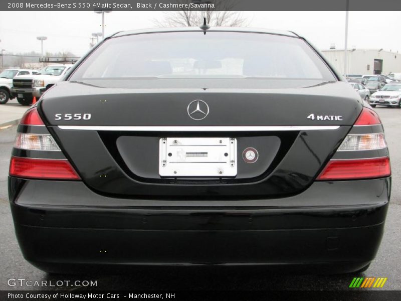 Black / Cashmere/Savanna 2008 Mercedes-Benz S 550 4Matic Sedan