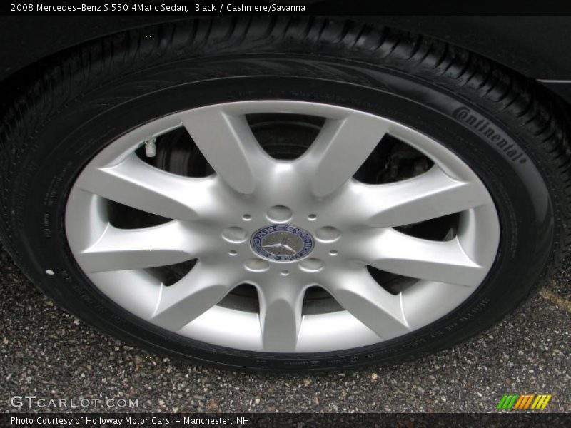 Black / Cashmere/Savanna 2008 Mercedes-Benz S 550 4Matic Sedan