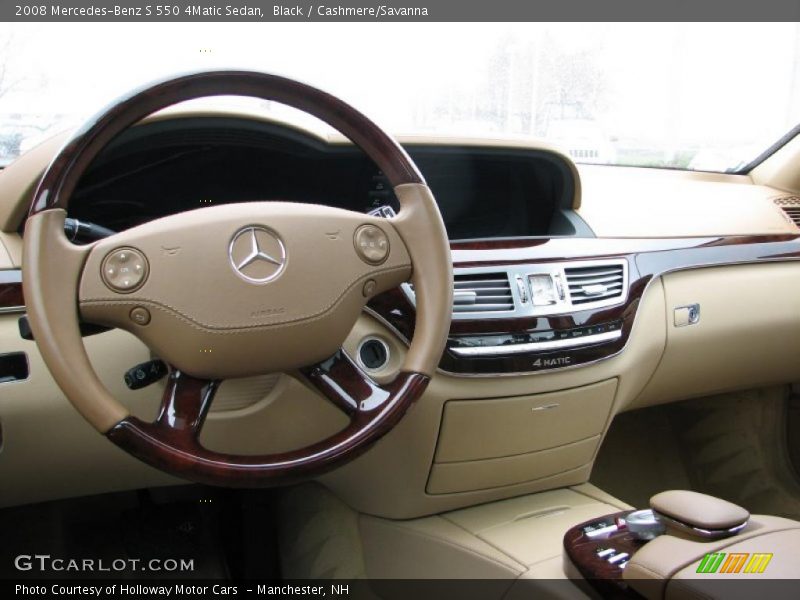 Black / Cashmere/Savanna 2008 Mercedes-Benz S 550 4Matic Sedan