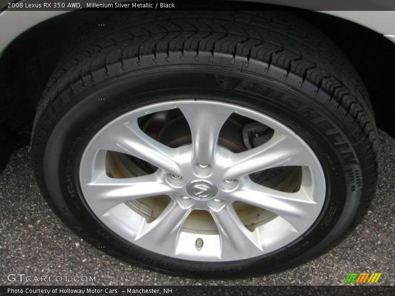 Millenium Silver Metallic / Black 2008 Lexus RX 350 AWD