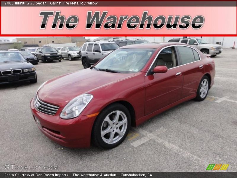 Garnet Fire Metallic / Willow 2003 Infiniti G 35 Sedan