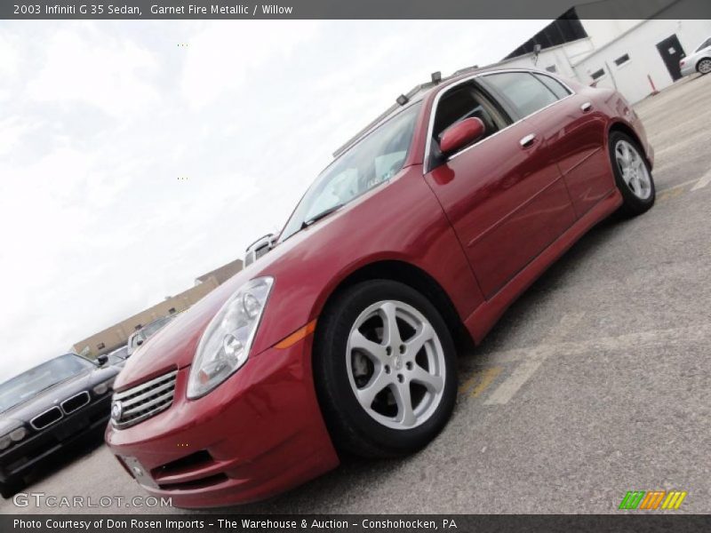 Garnet Fire Metallic / Willow 2003 Infiniti G 35 Sedan