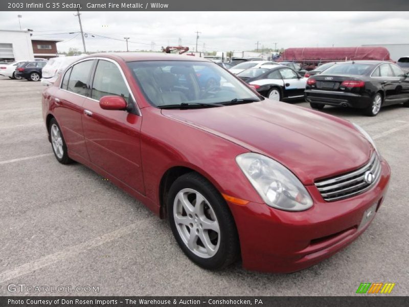 Garnet Fire Metallic / Willow 2003 Infiniti G 35 Sedan