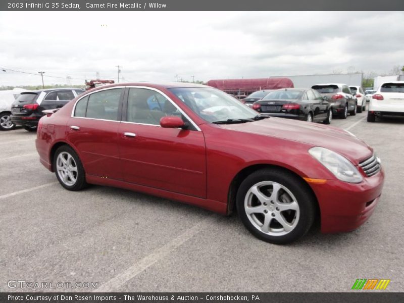 Garnet Fire Metallic / Willow 2003 Infiniti G 35 Sedan