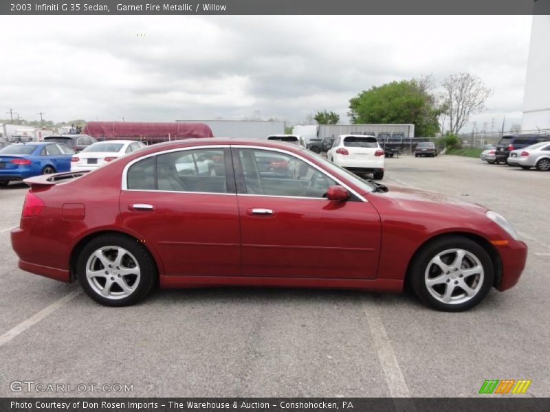 Garnet Fire Metallic / Willow 2003 Infiniti G 35 Sedan