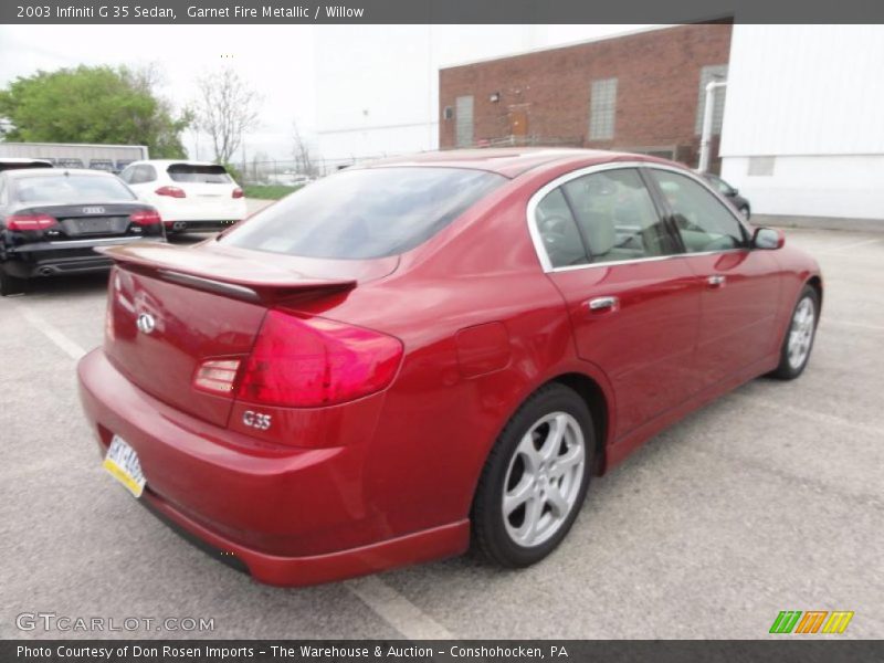Garnet Fire Metallic / Willow 2003 Infiniti G 35 Sedan