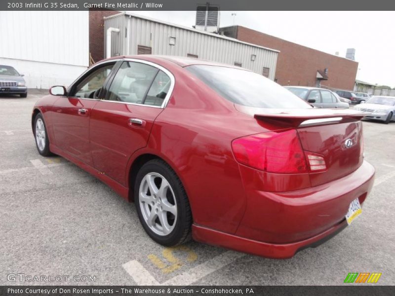 Garnet Fire Metallic / Willow 2003 Infiniti G 35 Sedan