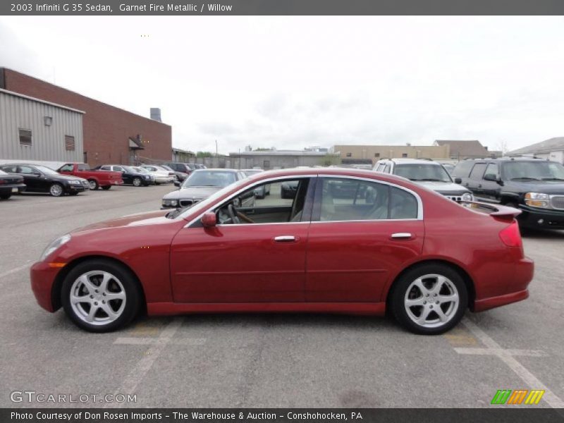 Garnet Fire Metallic / Willow 2003 Infiniti G 35 Sedan