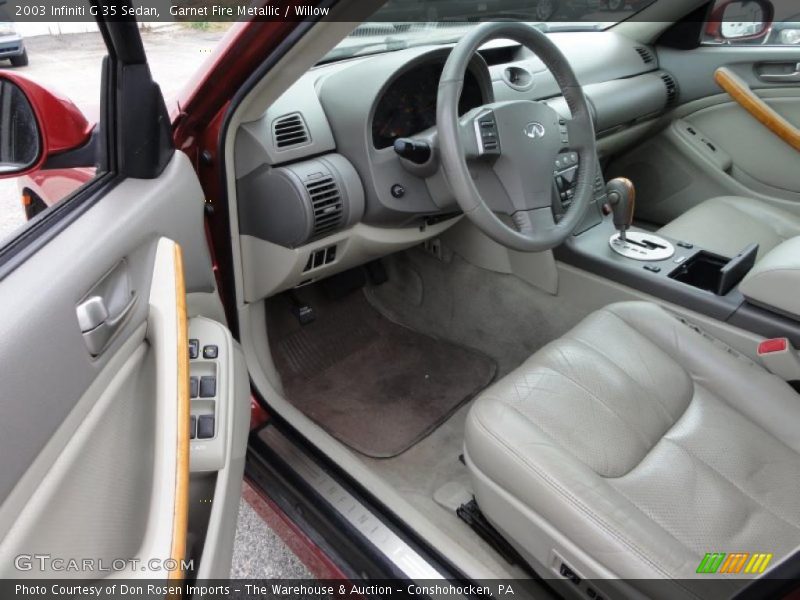 Garnet Fire Metallic / Willow 2003 Infiniti G 35 Sedan