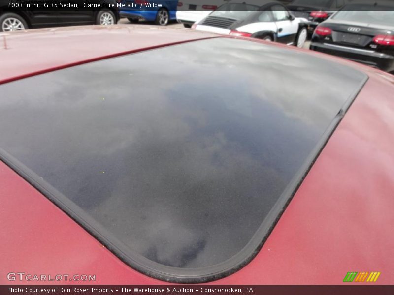 Garnet Fire Metallic / Willow 2003 Infiniti G 35 Sedan