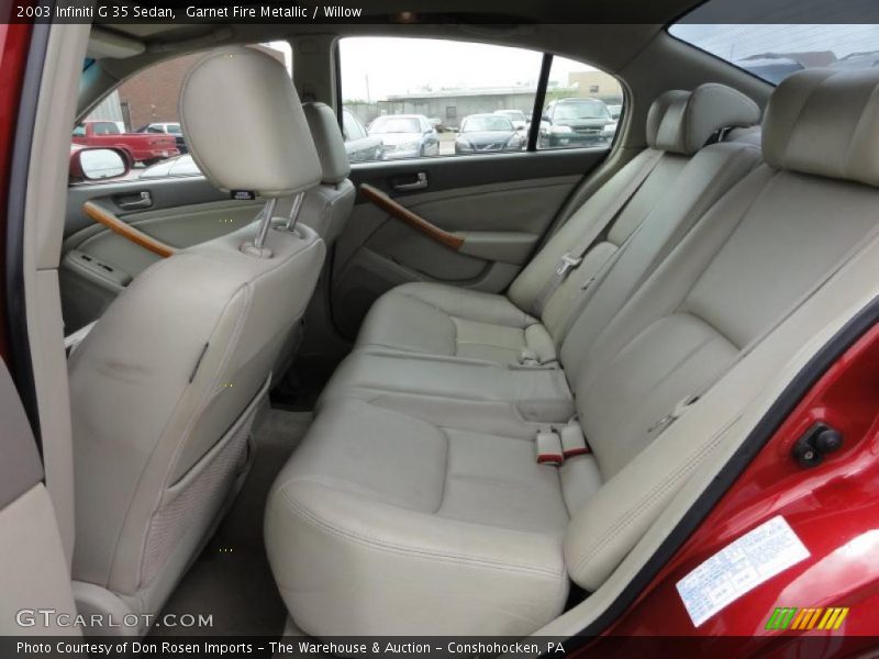 Garnet Fire Metallic / Willow 2003 Infiniti G 35 Sedan