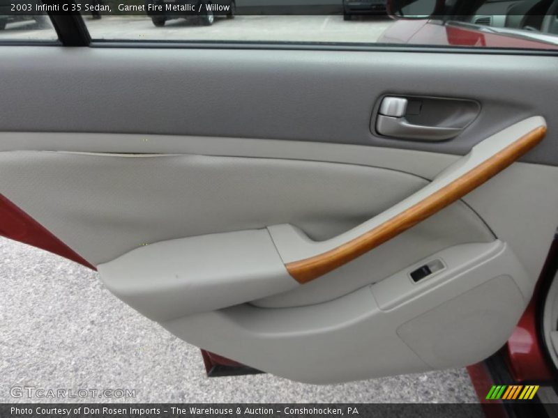Garnet Fire Metallic / Willow 2003 Infiniti G 35 Sedan